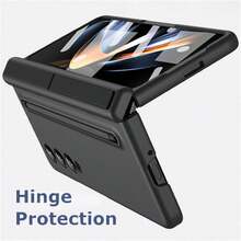 Hadaasi 1pc Multi-Color Center Axis Hinge Shell Film Integrated Built-In Stand Glass Screen Protector With Pen Holder Foldable Spring-Loaded S Pen Stylus Skin-Feel Matte Hard Full Body Flip Cover With Pen Slot Storage Front Shell Shockproof Heat Dissipation Anti-Scratch Anti-Drop Phone Case Compatible With Samsung Galaxy Z Fold 8 Ultra/Z Fold 8/Z Fold 7/Z TriFold/Z Fold6 Slim/W25/Galaxy Z Fold7/Z Fold 6/Z Fold 5/Z Fold 4/Z Fold 3 - Multicolor - View 9