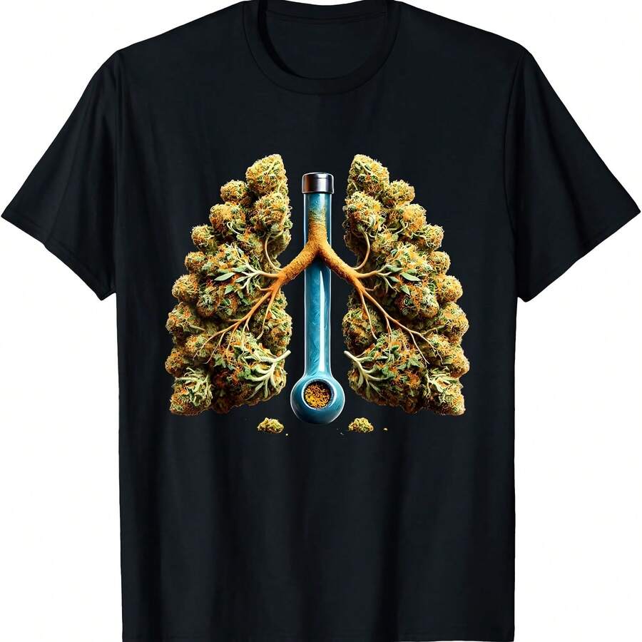 Funny Lung - Bud THC Lover Porter T-Shirt - Black - View 1