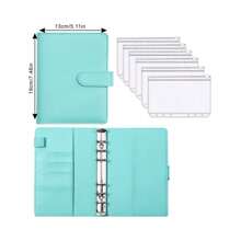 A Macaron Loose Leaf Notebook With Zipper Storage, Notebook, Savings Bill Storage Bag, Equipped With 6 Cash Envelopes, Used For Students To Store Stationery Such As Pens, Rulers, Home Storage Cards, Documents, Office Storage Receipts, School Supplies,Back To School