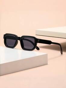 1pc Classic Square Frame Men's Glasses Small Frame Fashion Glasses, Suitable For Carnival Party, Street Photography, Tropical Beach Holiday, Beach Accessories, Beach Toys, Summer Beach Resort, Outdoor, Travel