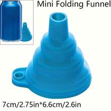 2/3pc Collapsible Silicone Funnel Set – Space-Saving, Foldable Funnels For Liquids, Powders & Spices – Dishwasher Safe,  Silicone For Kitchen, Travel & Outdoor Use. - Multicolor - View 6