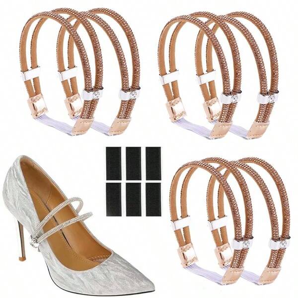 3 Pairs Of High-Heeled Shoelaces, Anti-Drop Installation-Free Fixed Lazy Shoelaces