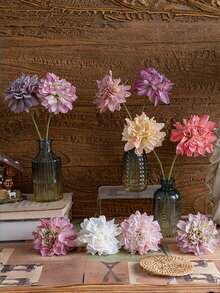 1 buc/3 BUC Flori de dalie la atingere reală de 28 cm - Flori artificiale premium, decor de lux pentru casă, aranjament floral care nu se decolorează pentru masă/cafenea/fotografie - Multicolor - Vizualizare 4