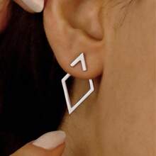 Dainty Minimalist Diamond Shape Earrings – High-Quality Alloy Material With Unique Up-And-Down Triangle Configuration, Subtle Yet Striking Statement, Perfect For Gifting On Graduations, Holidays, Or Just Because, Ideal For Sensitive Ears, Versatile Piece For All Seasons And Occasions