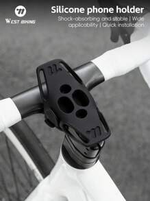 WEST BIKING Silicone Quick Disassembly Mobile Phone Holder Navigation Road Bicycle Electric Vehicle Takeaway Driver Mobile Phone Holder
