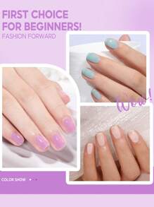 coscelia 6PCS Jelly Crystal 7ML Nail Gel Polish Set For Women DIY Nail Art Salon Translucent Candy Color Soak Off Gel Nail Polish Needed UV/LED Nail Lamp, 7ML Red Pink Nude Brown Gel Nail Polish Kit For Spring Summer Color Nails For Nail Lover Home Salon Use