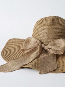 Tropiscape Breitkrempiger Strohhut mit festem Material, Boho Valentine's Day, Valentinstagsurlaubs-Stimmung, Urlaub, Strand