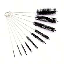10 Peças Escova de Limpeza Reutilizável para Canudos - Limpador de Aço Inoxidável 304 para Canudos de Vidro, Silicone, Metal, Bicos de Bule, Garrafas Pequenas