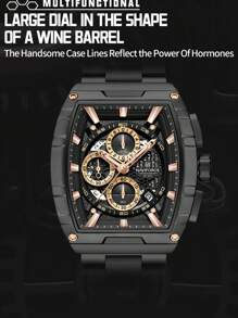 NAVIFORCE NAVIFORCE Watch For Man Tonneau New Style Fashion Travels Outdoors Sport Chronograph Quartz Watch Original Male Gift Clock