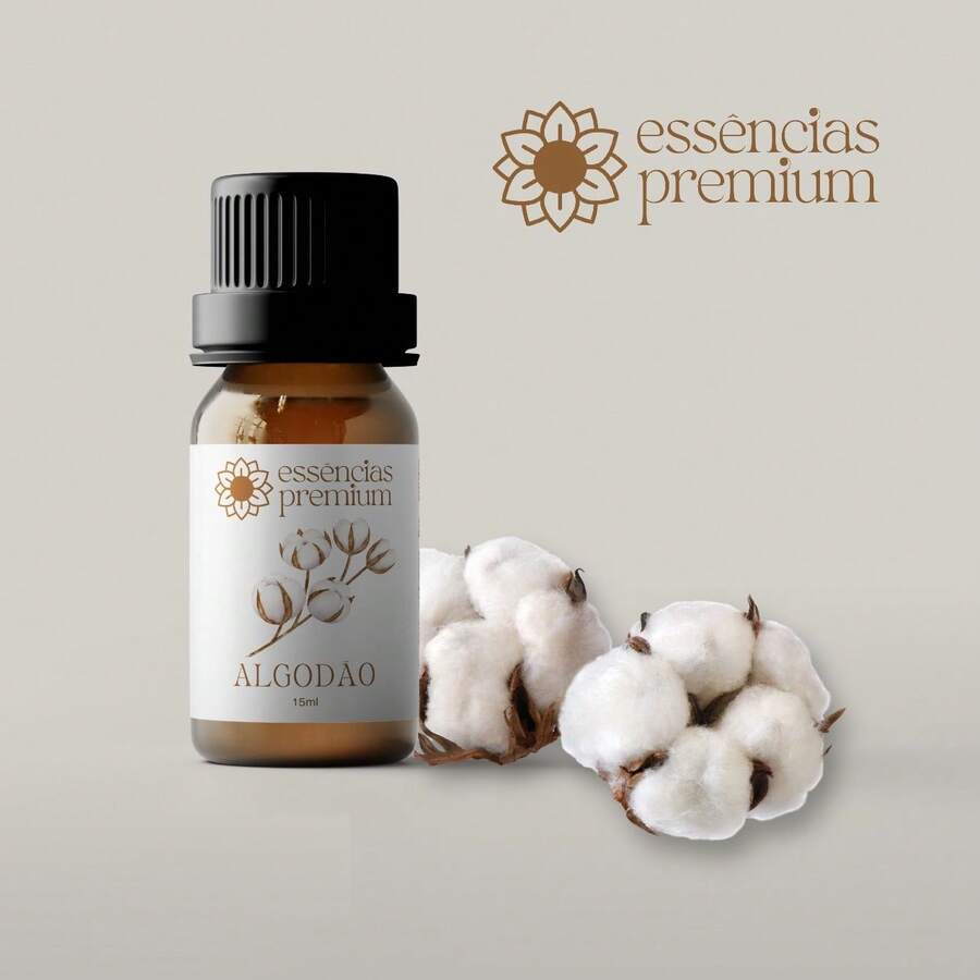 1 Essência Algodão Hidrossolúvel Para Umidificador Difusor Aromatizador 15ml - 1 Essências Algodão 15ml - Visão 1