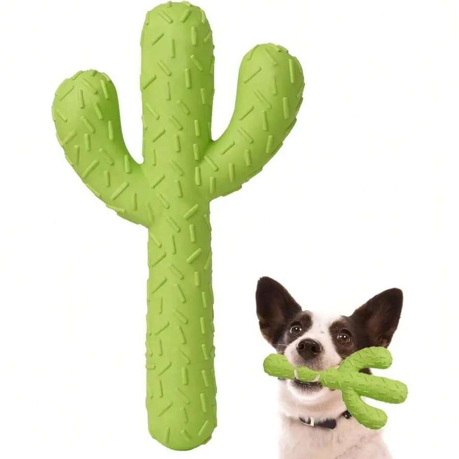 Dog Chew Toys For Aggressive Chewers Durable Rubber Cactus Tough Toys For Training Cleaning Teeth Interactive Dog Toys For Dog - Multicolor - View 1