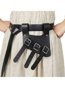 2 piezas Rana de espada medieval + Cinturón, Funda de espada ajustable de mercenario, Funda de espada de la Edad Media Cinturón de vikingo nórdico caballero del Renacimiento para disfraz de cosplay, fiesta, Halloween
