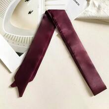 1 pièce Bandeau extra long pour femme 1m, bandeau foulard de couleur unie polyvalent pour la taille ou la décoration du cou, foulard long et fin en soie, accessoire pour fête, cadeau pour les proches et les amis, bandeau turban, serre-tête, bandeau de sport