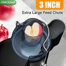 PANCERKA 3-Speed Juicer, Centrifugal Juicer, 3-Inch Wide Chute To Fit Whole Fruits And Vegetables, Easy To Clean, Suitable For Home Use