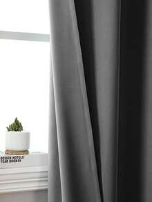 1pc Solid Color Blackout Curtain, Modern Minimalist Home Shading, Heat Insulation Kitchen Curtain, Suitable For Living Room, Bedroom, Kitchen, Home Decor, Room Decoration - Multicolor - View 7