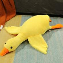 Cuscino peluche oca, morbido e soffice cuscino di animale riempito di cigno, regalo per bambini e amici. 1 pezzo (Bianco 50cm)