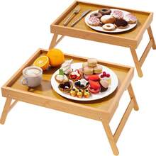 Lap Tray Bed Trays For Eating - Multi-Functional Bed Table Tray, Great Breakfast In Bed Tray And Ideal For Eating And Laptops With Lap Table Feature - Màu gỗ - Xem 6