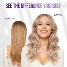 Sunatoria New Keratin Purple Hair Mask- Blonde Hair Purple Toner - Repair &Amp; Nourishment Treatment For Bleached, Brassy Hair - Blue Hair Mask, No Yellow Tones - Deep Conditioner For Color Treated Locks - White - View 4