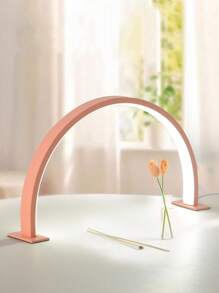 1PC 14-Inch/20-Inch Acrylic Nail Lighting Lamp, Semi-Circular Nail And Beauty Lighting Desk Lamp, LED Lighting Desk Lamp, USB-Powered, Suitable For Commercial Nail Lighting, Beauty Lighting Lamps, White/Pink.