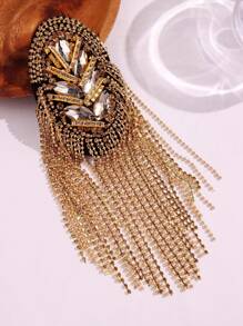 1pc Fashionable Versatile Exquisite & Elegant Tassel Epaulette Accessory Jewelry For Men, Suitable For Business & Daily Wear