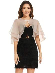 Women's Sheer Shawls And Wraps Evening Dresses Soft Wedding Cape Lightweight Bridesmaid Scarves Cover Up - Sâm panh - Xem 6