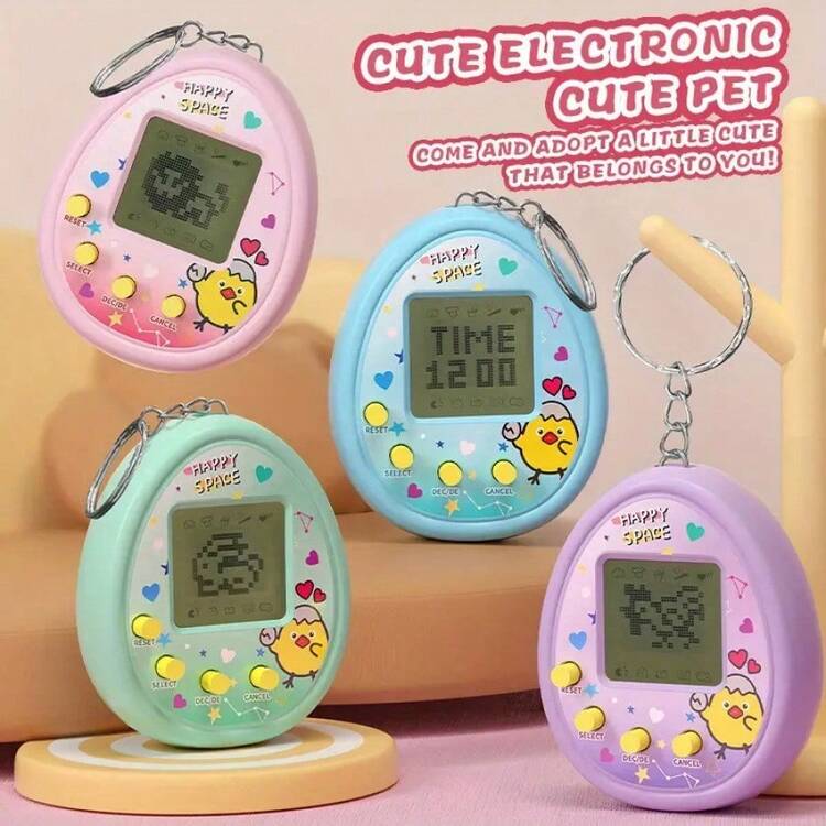 2026 New 1pc Children's Pet Game Machine, Virtual Pet Feeding Game, Retro Handheld Game Console Keychain Toy - Birthday Gift, Easter Gift, Graduation Gift, Gift, Toy, New Arrival Bestseller, New Hot Selling Item, New Product Launch, Toy New Arrival, Electronic Pet, Game Console - Multicolor - View 5