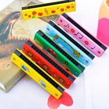 1pc/5pcs/3pcs 12 Styles Harmonica, 16-Hole Double Row Portable Cartoon Harmonica, Musical Instrument Toy Gift For Adult Beginners