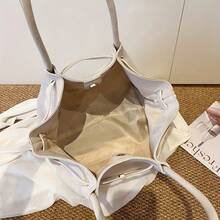 Women's PU Handbag, Retro Style, Large Capacity, Autumn And Winter, Black, Removable Shoulder Strap - Green - View 3