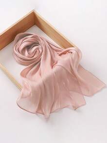FADZOYLE 1 pièce Écharpe de couleur unie, texture satinée lisse et brillante, froissée, châle, enveloppe, hijab long et doux, peut être utilisé comme foulard/bandeau/couvre-plage d'été/sarong/accessoire pour cheveux, convient pour les occasions quotidiennes, les voyages, les mariages, les fêtes, les mariées, les vacances, la prière et le pèlerinage - foulard - Voir 14