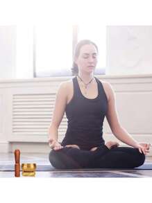 Singende Schale Set - 3 Zoll handgefertigte Meditationsschale für Yoga, Klangtherapie, Chakra-Ausgleich und Achtsamkeitspraxis - enthält Klöppel, ohne Etui oder Tasche - (Unterlegscheiben-Farben und Holzstäbe werden zufällig versendet)