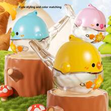 1pc Funny Whistle Chicken Shaped Water Toy, Two Ways To Play, Portable Educational Toy, Cartoon Design, Multi-Colors