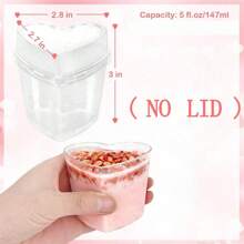 5 Oz herzförmige klare Dessertschalen, Mousse Schalen ohne Löffel oder Deckel, wiederverwendbare Kuchenformen für Desserts, Pudding, Gelee, Vorspeisen, Parfait, geeignet für Muttertag, Valentinstag, Hochzeiten, Geburtstage, Picknicks, Teepartys und mehr