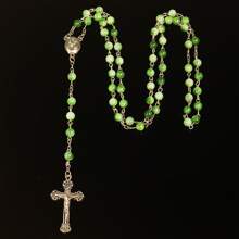 1pc Fashionable Vintage Rosary Necklace With Cross & Beads, Versatile Design Suitable For Party And Everyday Wear