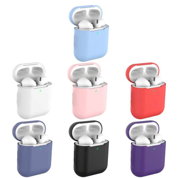 DO AS YOU WISH 1pc Silicone Protective Case For AirPods 1/2, Soft & Comfortable Silicone Material, Prevent Scratches & Damages, Minimalist Design, Easy Installation, Portable, Multiple Color Options