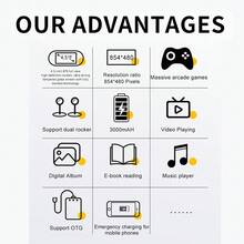 Consola de juego portátil SF3000, con pantalla IPS grande de 4.5", doble joystick, reproductor de juegos retro de código abierto, alta definición, regalo para niños, con talla grande de 20,000 juegos integrados, compatible con libros electrónicos, música y reproducción de video - SF3000 - Ver 4