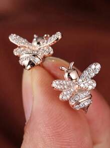 1 Paar wunderschöne Kubikzirkonia Bienen Ohrstecker für Frauen, geeignet für Hochzeit, Verlobung, Jahrestag, Party, Schmuck, Valentinstag Geschenk