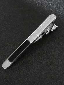 1 pieza Pinza de corbata formal plateada para hombre, barra de corbata de moda adecuada para corbata regular, corbata de boda, corbata de negocios, accesorio de moda para hombre - Plateado - Ver 18