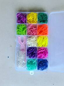 Set de 13 compartimentos con círculos de piel de colores variados para hacer pulseras, collares y anillos DIY, juguete de rompecabezas y suministros para hacer joyas