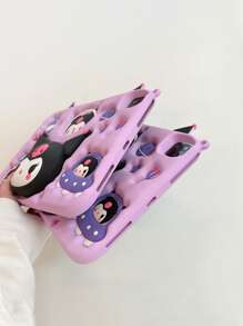 Sanrio Funda de silicona suave de color púrpura de Kuromi para tableta, con correa, adecuada para Galaxy Tab A9+