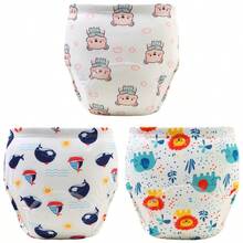5pcs Reusable Baby Potty Training Underwear, Comfortable Breathable Thin Anti-Leak Cloth Diapers For Newborn Baby Boys Girls, Washable, Breathable Training Pants, Leakproof, Unisex, All Season Infant Clothing - Elegant Printed Patterns, Great Gift For Every Baby - Multicolor - View 32