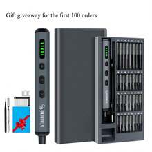 Electric Screwdriver, 70 In 1 Screwdriver Set, Mini Electric Screwdriver, Precision Screwdriver Kit With 64 S2Bits, Mini Screwdriver For Eyeglasses - Black - View 1