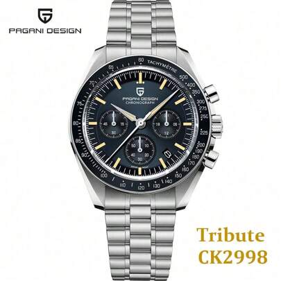 2025 New PAGANI DESIGN Tribute To CK2998 Moon Watch Retro Luxury Quartz Watches For Men Stainless Steel Sport Chronograph Man