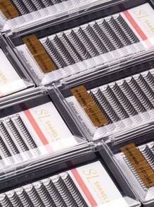 240 Stück Anime Spike Spitze Wimpern Fertig-Fächer Spitze Wimpern 0,07 D 8-15mm dunkel weich Manga Anime Wispy Spitze Laser Wimpernverlängerung Federform Flaum Flocke Wimpernhaare Brasilien Russland Volumen Wimpern