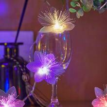 LED Fiber Optic Flower String Lights, Artificial Flower Wreath With Lights Hanging Fake Fiber Optic Flower Garland Decor For Valentine's Day, Garden, Wedding, Party, Birthday, Bedroom, Wall Decor