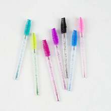 10/50/100 支一次性睫毛膏棒散装睫毛膏刷眼部黑色喷雾化妆涂抹器睫毛膏棒延长睫毛，黑色日，水晶棒眼部黑色刷，嫁接化妆眼部黑色刷，尼龙便携式水晶棒，洋葱粉眼部黑色卷， - 粉色 - 查看 7