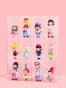 12pcs/6pcs/3pcs Blind Box Storage Display Box, Single Blind Box Toy Display Cabinet, Can Be Stacked, Transparent Desktop Doll Storage Box, Dustproof Transparent Figure Display Box, Suitable For Mini Figures, Small Statues, Plush Toys, Etc., Gifts For Birthdays And Graduations