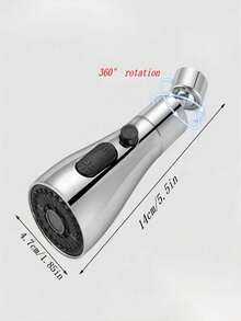 1个厨房水龙头延长杆，带3档可调节水喷头，360°旋转ABS黄铜连接防溅水龙头喷头，厨房用品，厨房配件，厨房工具 - 彩色 - 查看 6