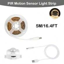Striscia luminosa LED 2835 con sensore di movimento, interruttore automatico, bianco caldo flessibile, alimentata tramite USB, adatta per scale, armadi, cucine, camere da letto e illuminazione nei corridoi
