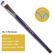 Juego de 14 brochas profesionales para pintura facial realizadas con cerdas de nailon. Este conjunto es apto tanto para pintura facial como corporal. Es compatible con pinturas acrílicas, de aceite y acuarela, y se puede utilizar para pintura facial, arte de uñas, micro detalles y pintura de rocas. Útiles escolares, de vuelta al colegio