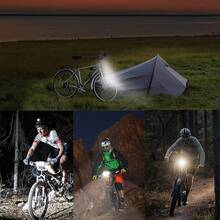 Waterproof High Power Super Bright Bicycle Headlight, Aluminum Alloy USB Charging Bicycle Headlight, Waterproof Flashlight, Equipped With Night Riding Strong Light Flashlight. Suitable For Mountain And Road Riding. - 黑色 - 查看 10